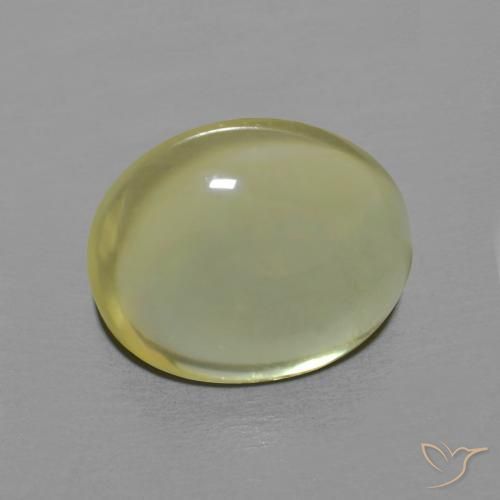 3.40ct 天然 ライトイエロー 石英, 楕円形, 透明