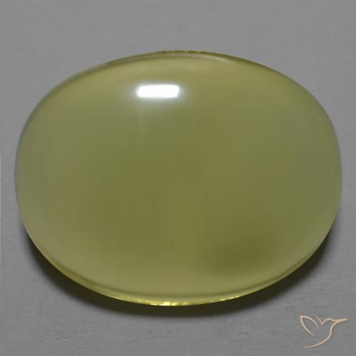 35.42ct 天然 ライトイエロー 石英, 楕円形, 透明
