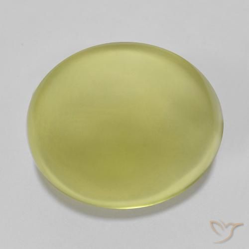 25.27ct 天然 レモンイエロー 石英, 楕円形, 透明