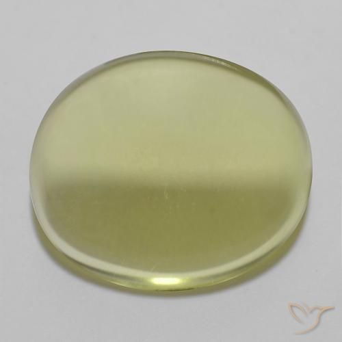 14.90ct 天然 レモンイエロー 石英, 楕円形, 透明, Photo A