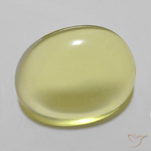 14.27ct 天然 ライトイエロー 石英, 楕円形, 透明