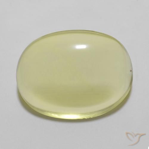 11.61ct 天然 薄いパイナップルイエロー 石英, 楕円形, 透明