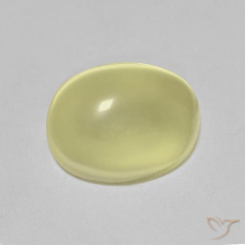5.07ct 天然 レモンイエロー 石英, 楕円形, 透明