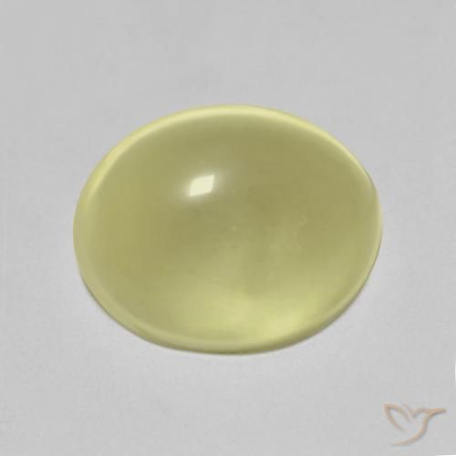 5.70ct 天然 ライトイエロー 石英, 楕円形, 透明