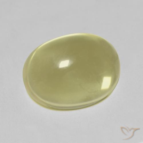 6.23ct 天然 レモンイエロー 石英, 楕円形, 透明