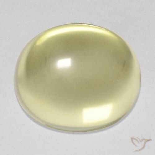 14.25ct 天然 ライトイエロー 石英, 楕円形, 透明