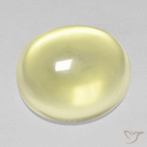 14.36ct 天然 ライトイエロー 石英, 楕円形, 透明