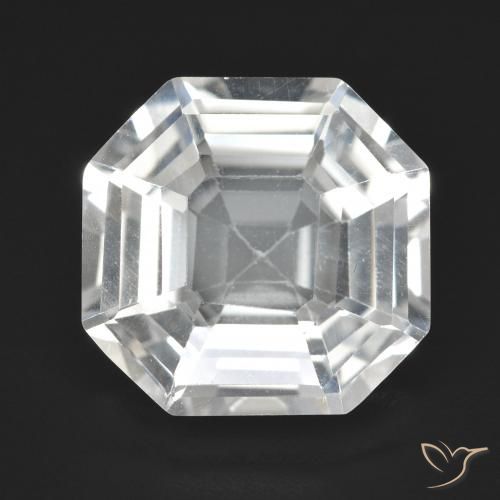 9.37ct 天然 ホワイト 石英, エメラルドカット, VVS