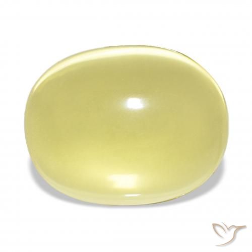 29.37ct ライトイエロー 石英, 楕円形, 透明