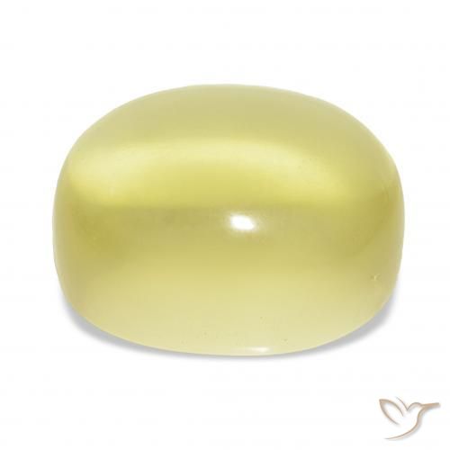 29.37カラットの天然ライトイエロー石英、オーバルカット、透明