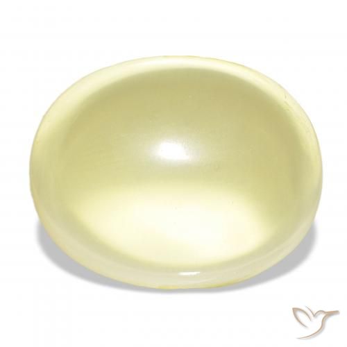 27.94ct ライトイエロー 石英, 楕円形, 透明