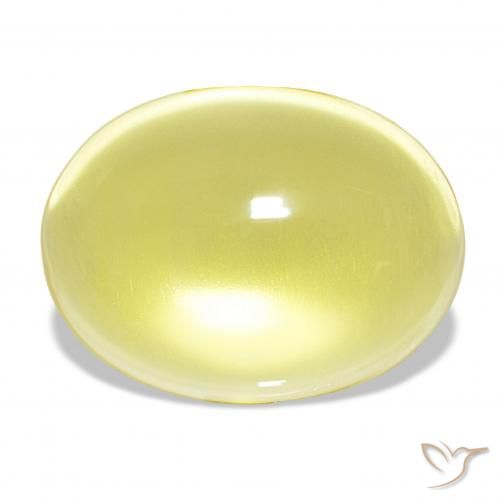 25.93ct ライトイエロー 石英, 楕円形, 透明