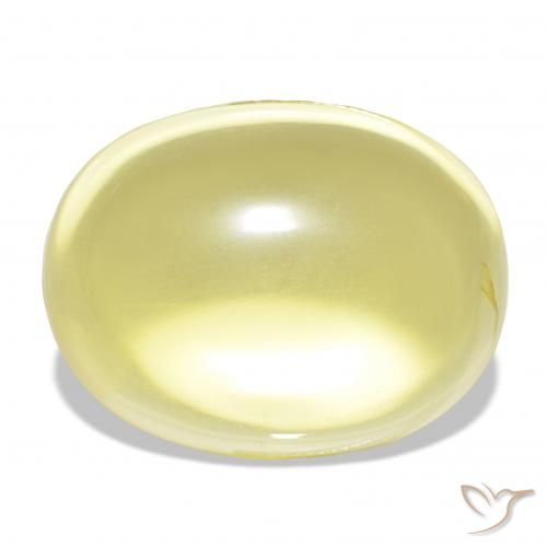 63.83ct ライトイエロー 石英, 楕円形, 透明
