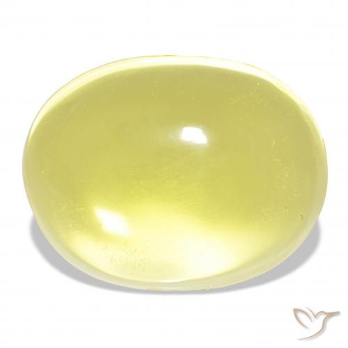 54.69ct ライトイエロー 石英, 楕円形, 透明