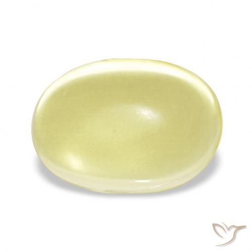 3.29ct ライトイエロー 石英, 楕円形, 透明