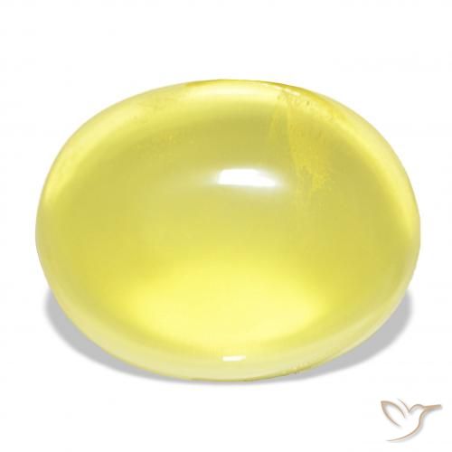 46.40ct パイナップルイエロー 石英, 楕円形, 透明