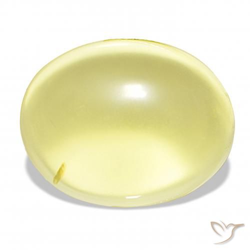 43.30ct ライトイエロー 石英, 楕円形, 透明