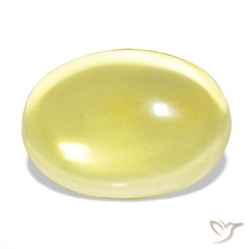 51.98ct ライトイエロー 石英, 楕円形, 透明