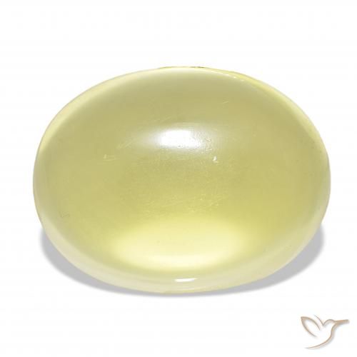 43.43ct ライトイエロー 石英, 楕円形, 透明