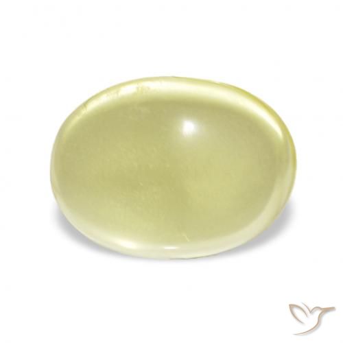 3.85ct ライトイエロー 石英, 楕円形, 透明