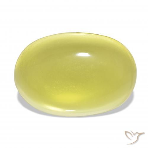 58.77ct ライトイエロー 石英, 楕円形, 透明