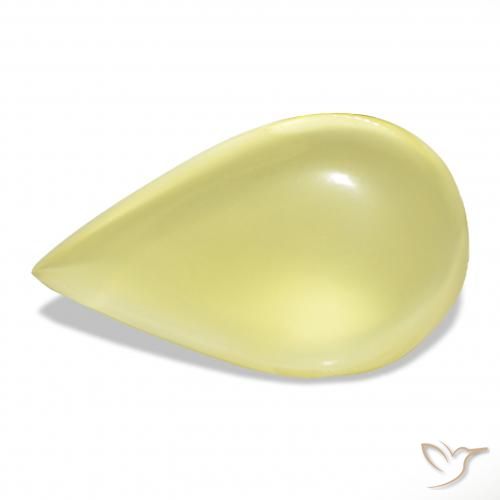 36.18ct ライトイエロー 石英, 洋梨の形, 透明