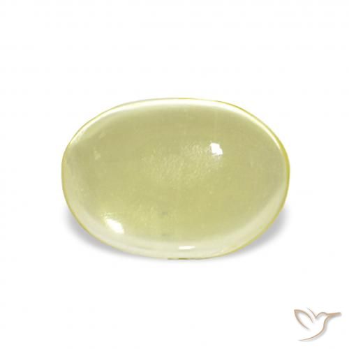 2.86ct ライトイエロー 石英, 楕円形, 透明