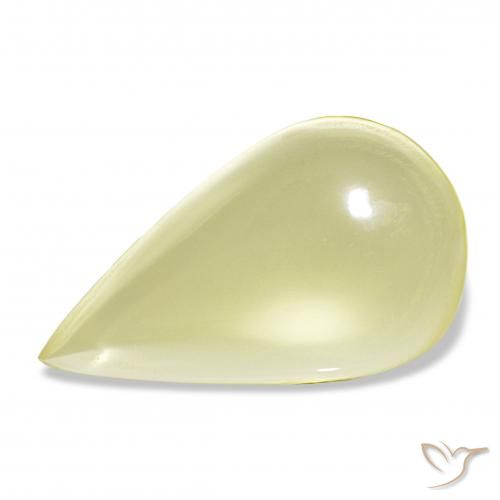 15.47ct ミディアムイエロー 石英, 洋梨の形, 透明