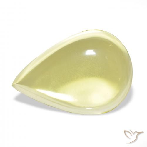52.29ct ライトイエロー 石英, 洋梨の形, 透明