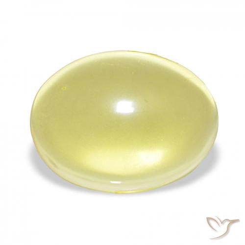 20.83ct ライトイエロー 石英, 楕円形, 透明
