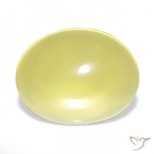 71.49ct ライトイエロー 石英, 楕円形, 透明