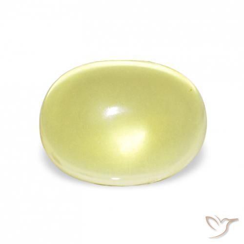 9.43ct ライトイエロー 石英, 楕円形, 透明