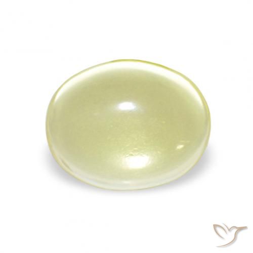 3.54ct ライトイエロー 石英, 楕円形, 透明