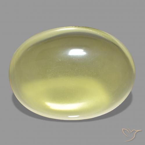 43.75ct ライトイエロー 石英, 楕円形, 透明
