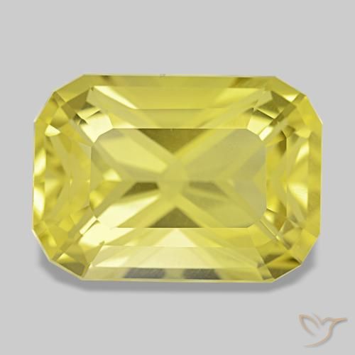 8.97ct イエロー クォーツ, エメラルドカット, VVS