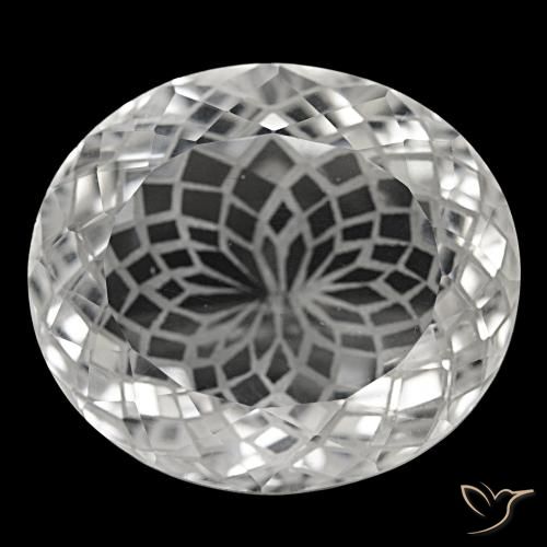 52.40ct ホワイト クォーツ, 楕円形, VVS-VS