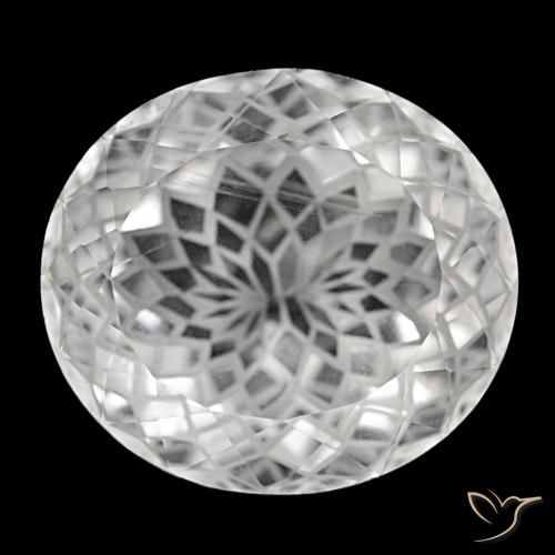 58.94カラットの天然クリアホワイトクォーツ（26.8×24.2 mm・オーバルカット）