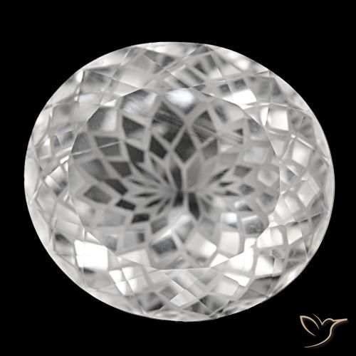 58.94カラットの天然クリアホワイトクォーツ（26.8×24.2 mm・オーバルカット）