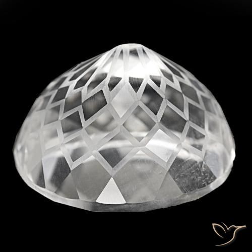 76.48カラットの天然クリアホワイトクォーツ（28.1×24.7 mm・オーバルカット）