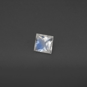 0.26カラットの天然ブルーホワイトレインボームーンストーン、四角形、VS