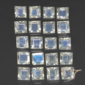 Shop natural 3.12ct 青みがかったホワイト レインボームーンストーン gems, 四角形, from インド at GemSelect. In stock, global shipping!