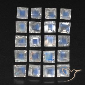 Shop natural 3.54ct 青みがかったホワイト レインボームーンストーン gems, 四角形, from インド at GemSelect. In stock, global shipping!