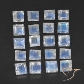 Shop natural 2.70ct 青みがかったホワイト レインボームーンストーン gems, 四角形, from インド at GemSelect. In stock, global shipping!