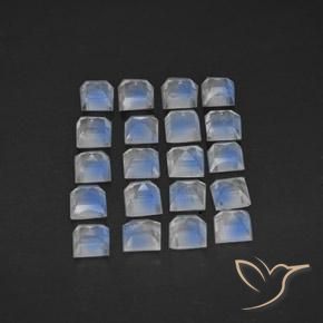 Shop natural 3.12ct 青みがかったホワイト レインボームーンストーン gems, 四角形, from インド at GemSelect. In stock, global shipping!