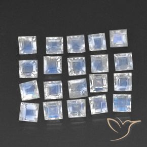 Shop natural 3.61ct 青みがかったホワイト レインボームーンストーン gems, 四角形, from スリランカ at GemSelect. In stock, global shipping!