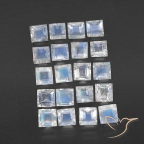 Shop natural 2.90ct 青みがかったホワイト レインボームーンストーン gems, 四角形, from スリランカ at GemSelect. In stock, global shipping!