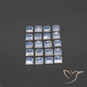 Shop natural 3.33ct 青みがかったホワイト レインボームーンストーン gems, 四角形, from スリランカ at GemSelect. In stock, global shipping!