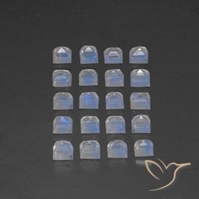 Shop natural 3.69ct 青みがかったホワイト レインボームーンストーン gems, 四角形, from インド at GemSelect. In stock, global shipping!