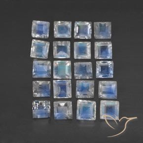 Shop natural 3.03ct 青みがかったホワイト レインボームーンストーン gems, 四角形, from インド at GemSelect. In stock, global shipping!