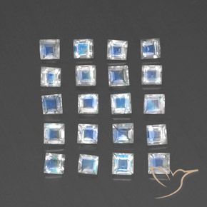 Shop natural 2.85ct 青みがかったホワイト レインボームーンストーン gems, 四角形, from インド at GemSelect. In stock, global shipping!